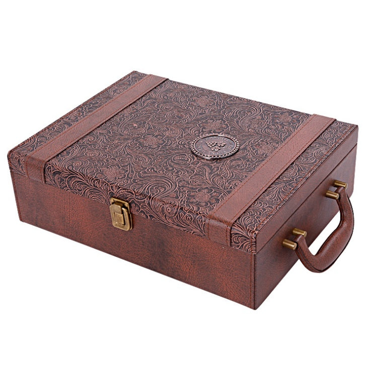 Creative Wine Box Leather Gift Box Handmade Home Kitchen Bar Accessories