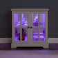 Lattice Doors Elegant Bookcase And Storage Cabinet For Home Decor And Organization