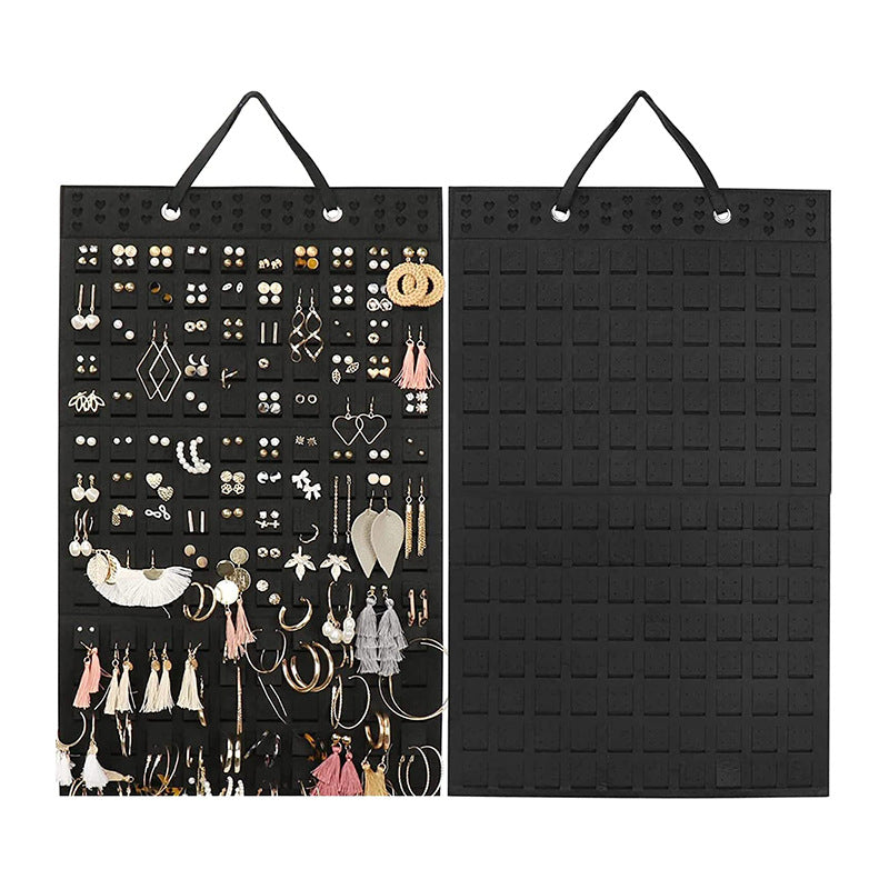 Necklace Ring Felt Pouch Stud Earrings Organization Hanging Bags Bracelet Storage Bag Wall-mounted